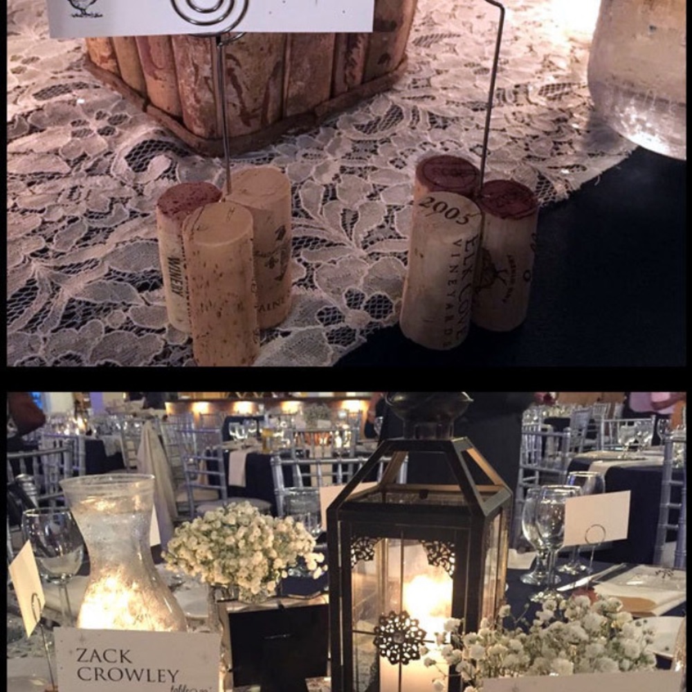 Wine cork table card holder- set of 15